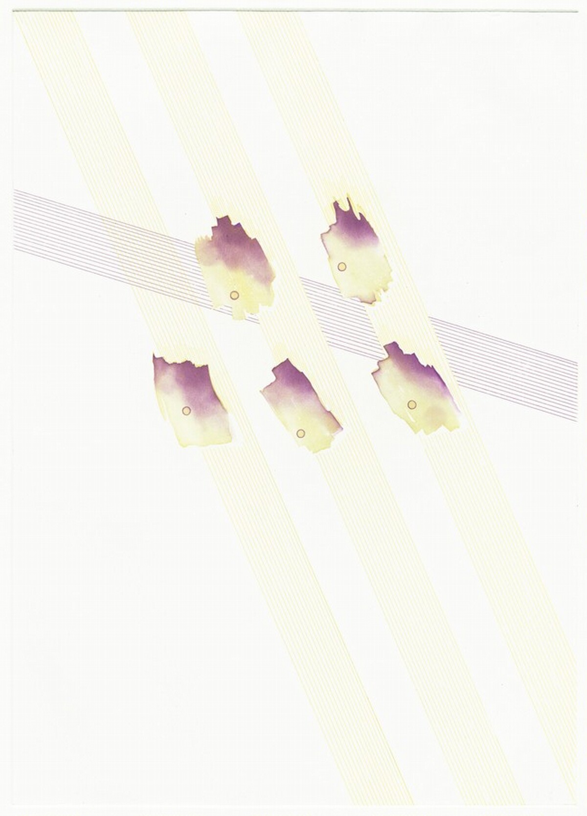 Untitled (5 spots) [working proof 5] by Tomma Abts
