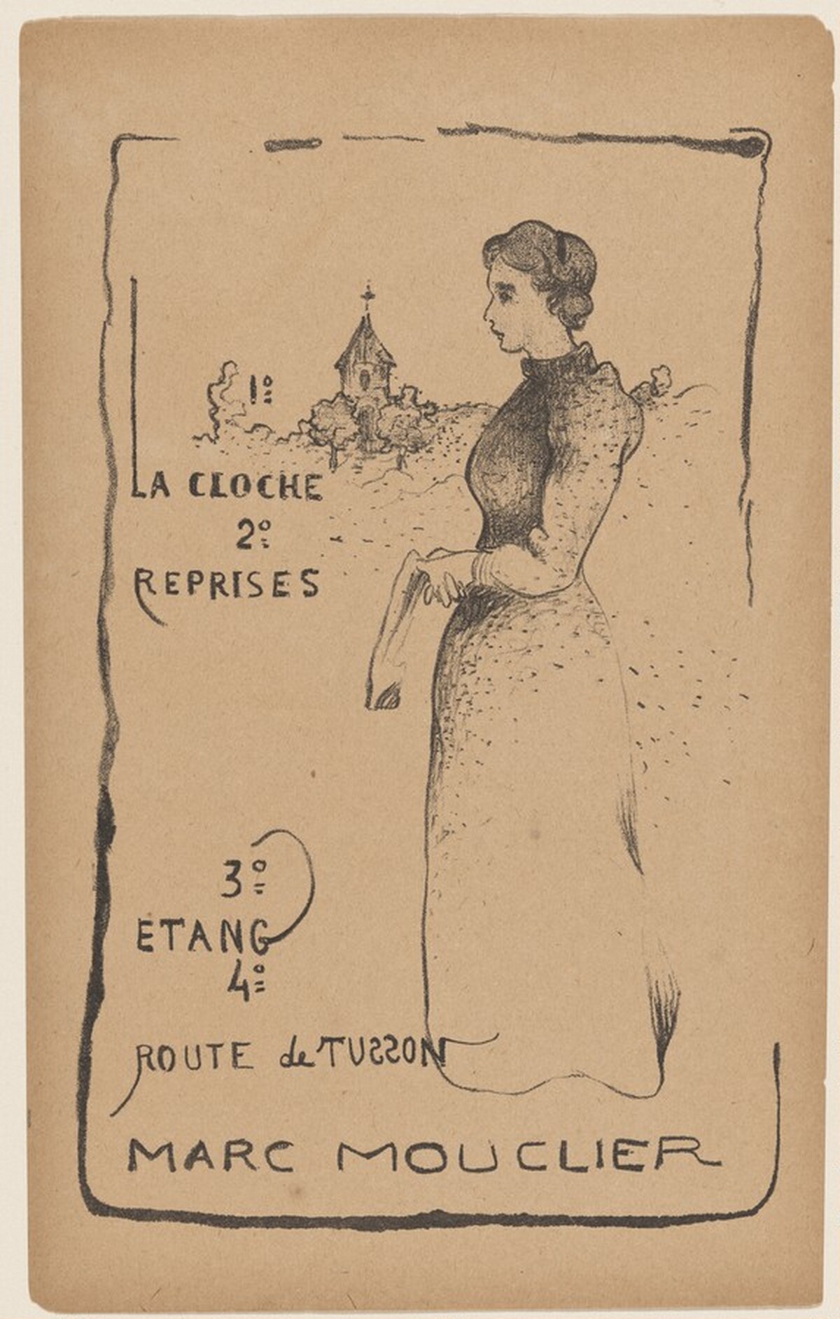 Woman before a Church by Marc Mouclier