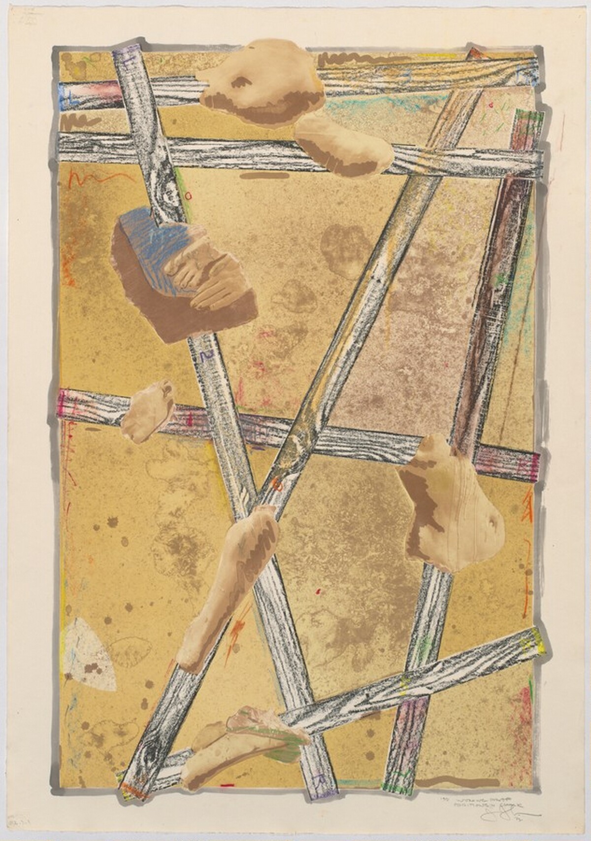 Four Panels from Untitled 1972 [D panel, working proof 19] by Jasper Johns