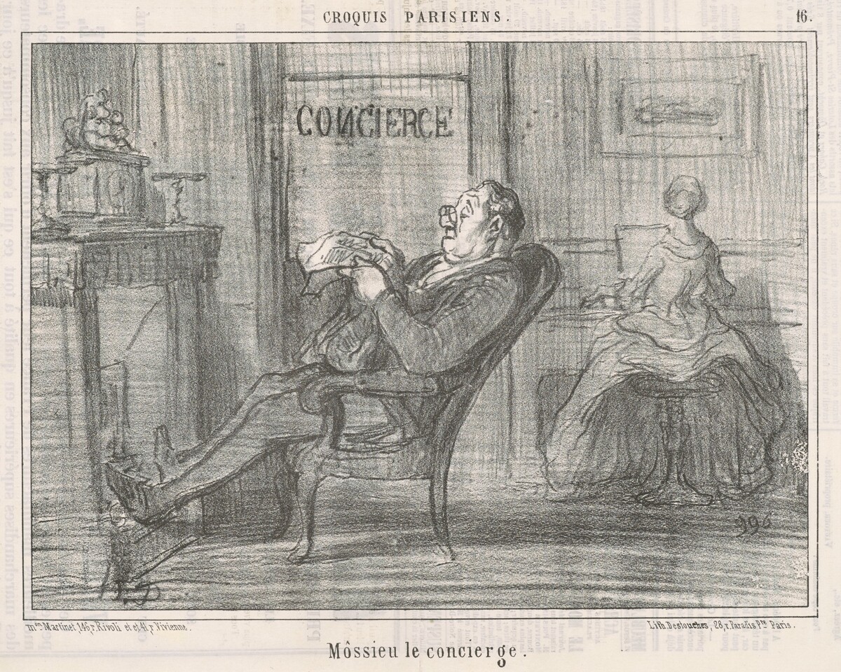 Mossieu le concierge by Honoré Daumier