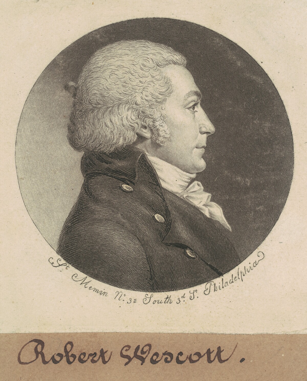 Robert Wescott by Charles B. J. Févret de Saint-Mémin