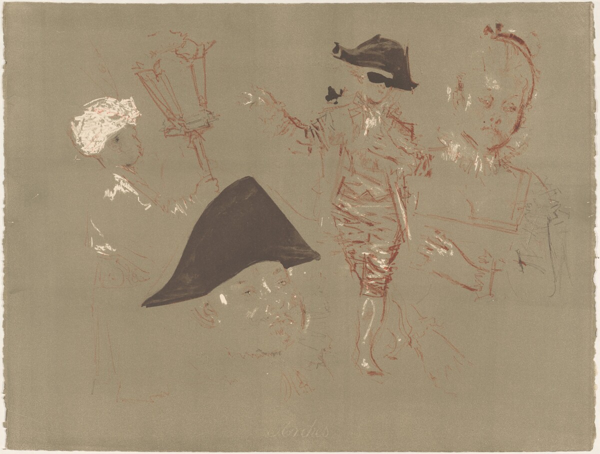 Je me souviens de M. Watteau by Jack Levine