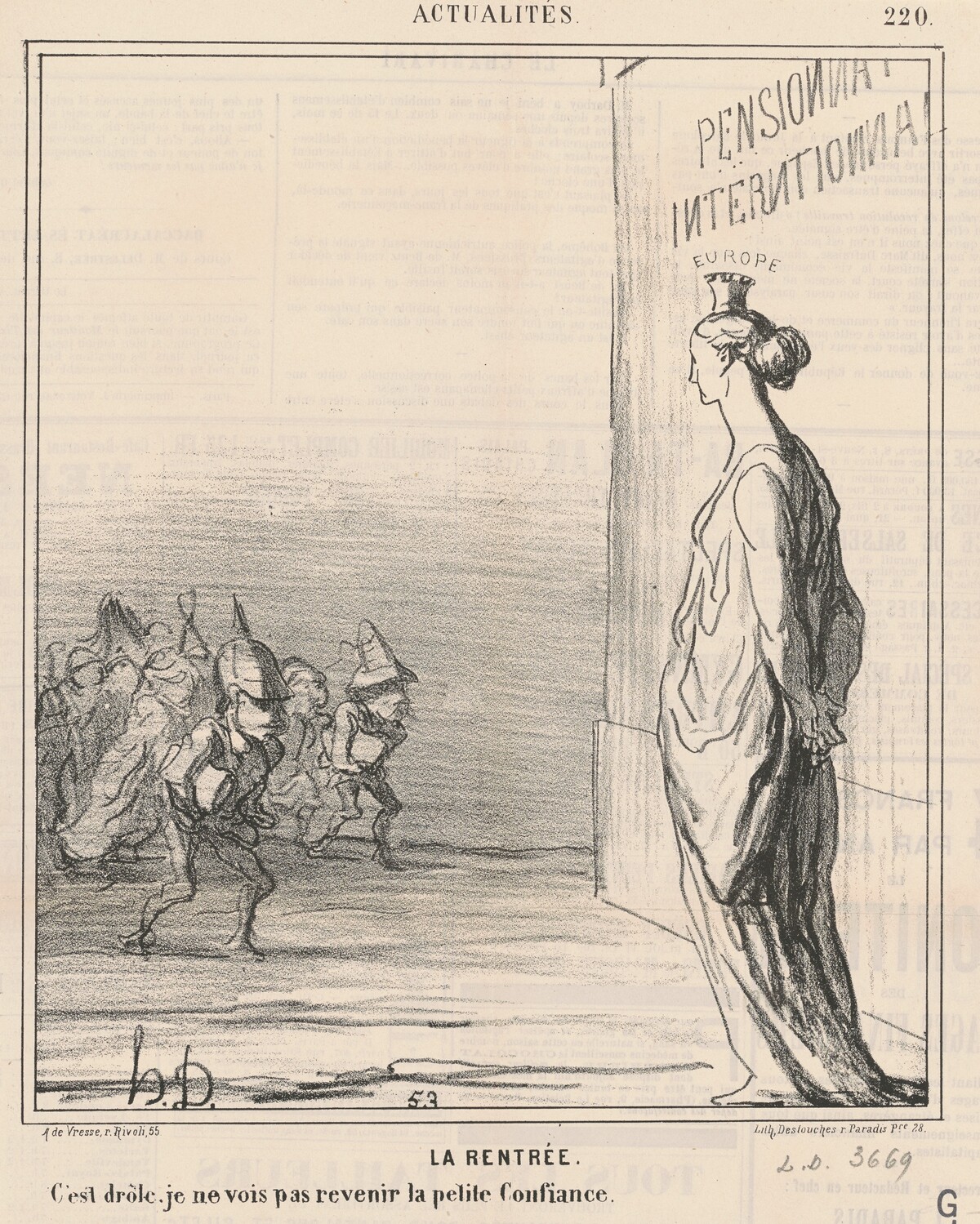 La rentrée by Honoré Daumier