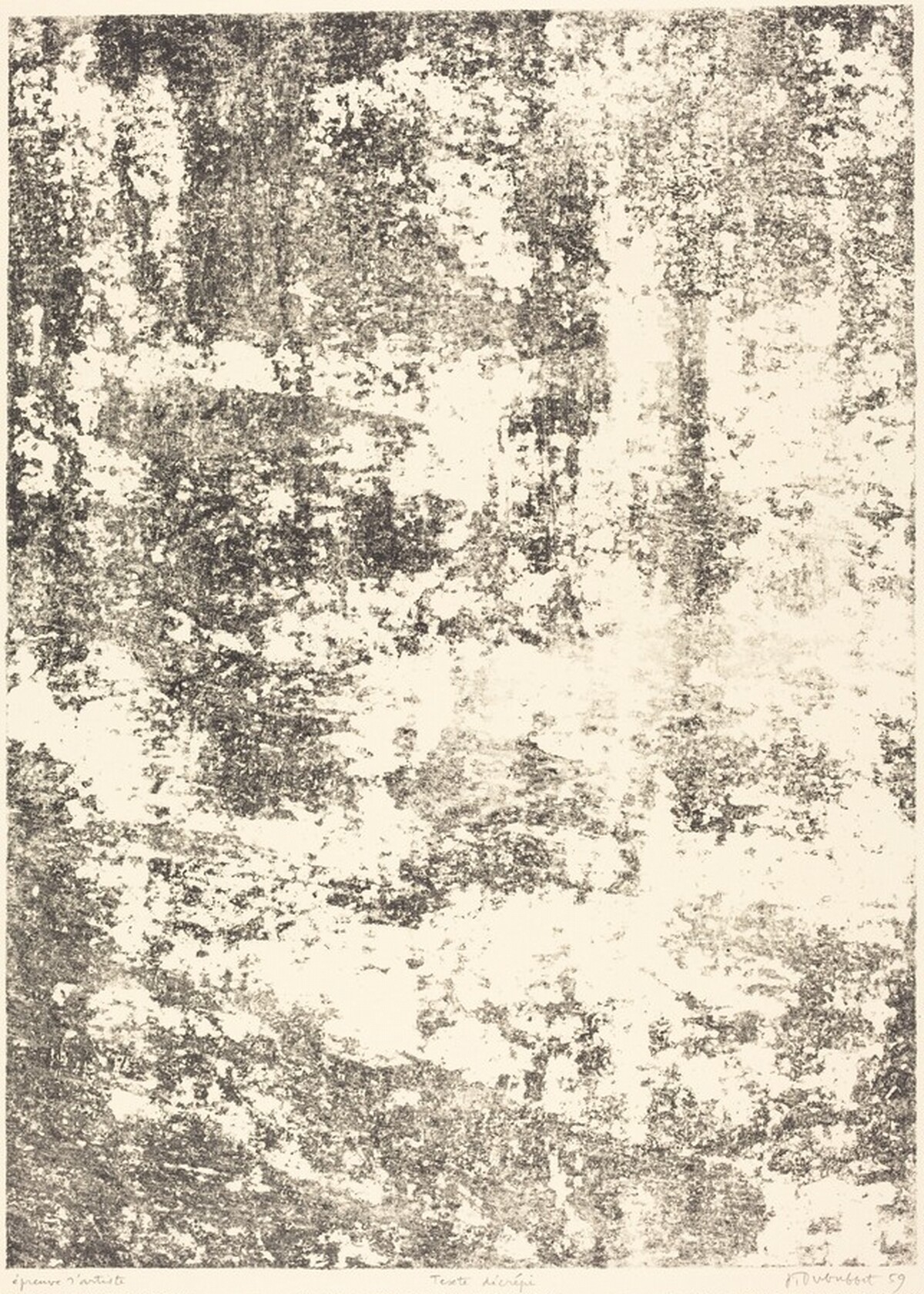 Texte decrepit by Jean Dubuffet