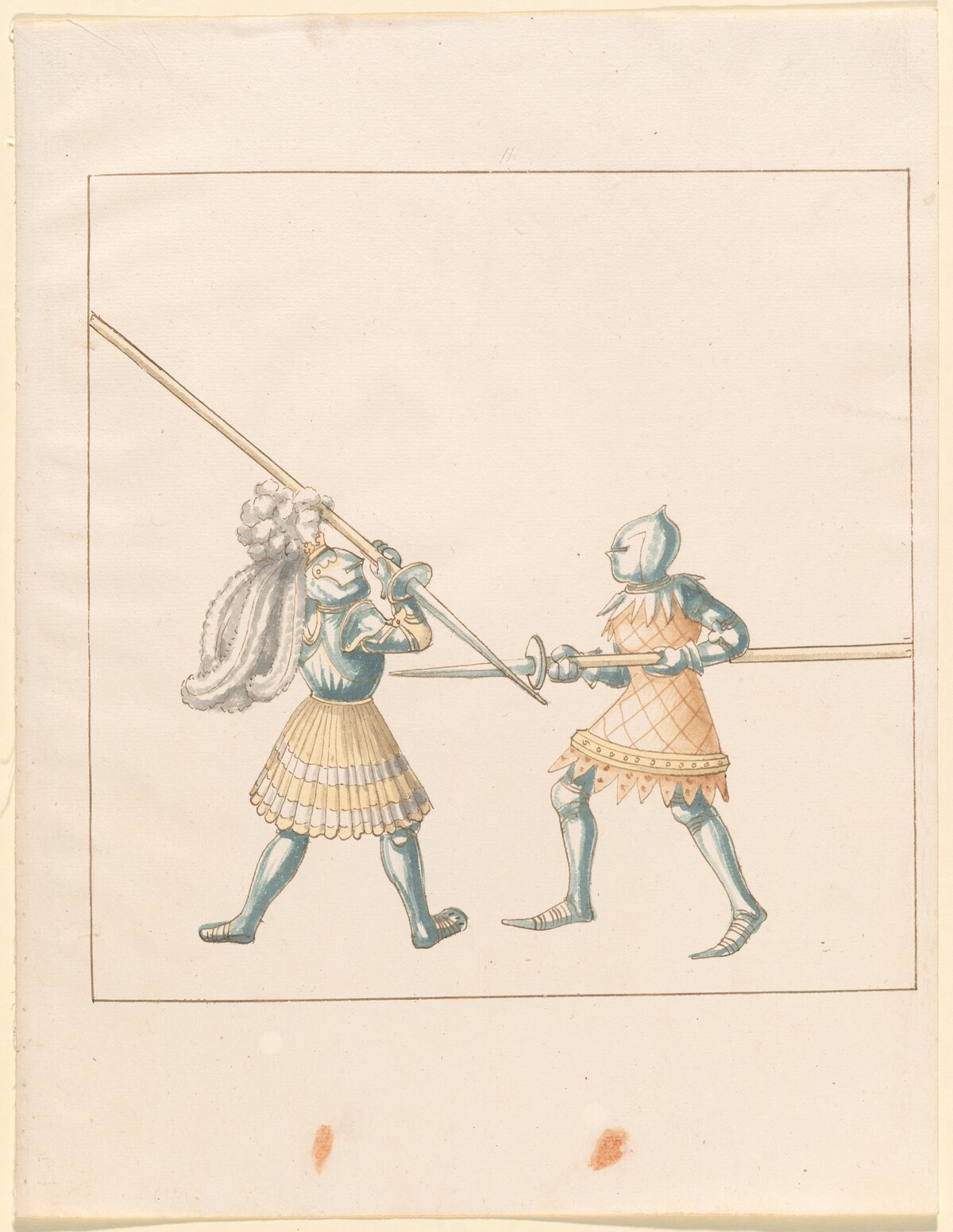 Foot Combat with Awl Pikes by German 16th Century
