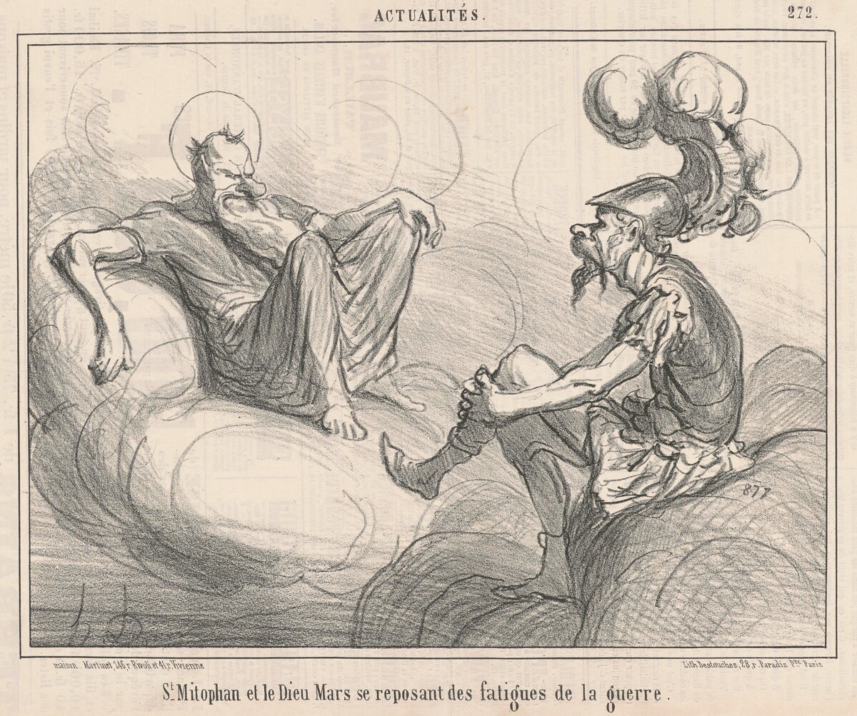 Saint Mitophan et le dieu mars ... by Honoré Daumier