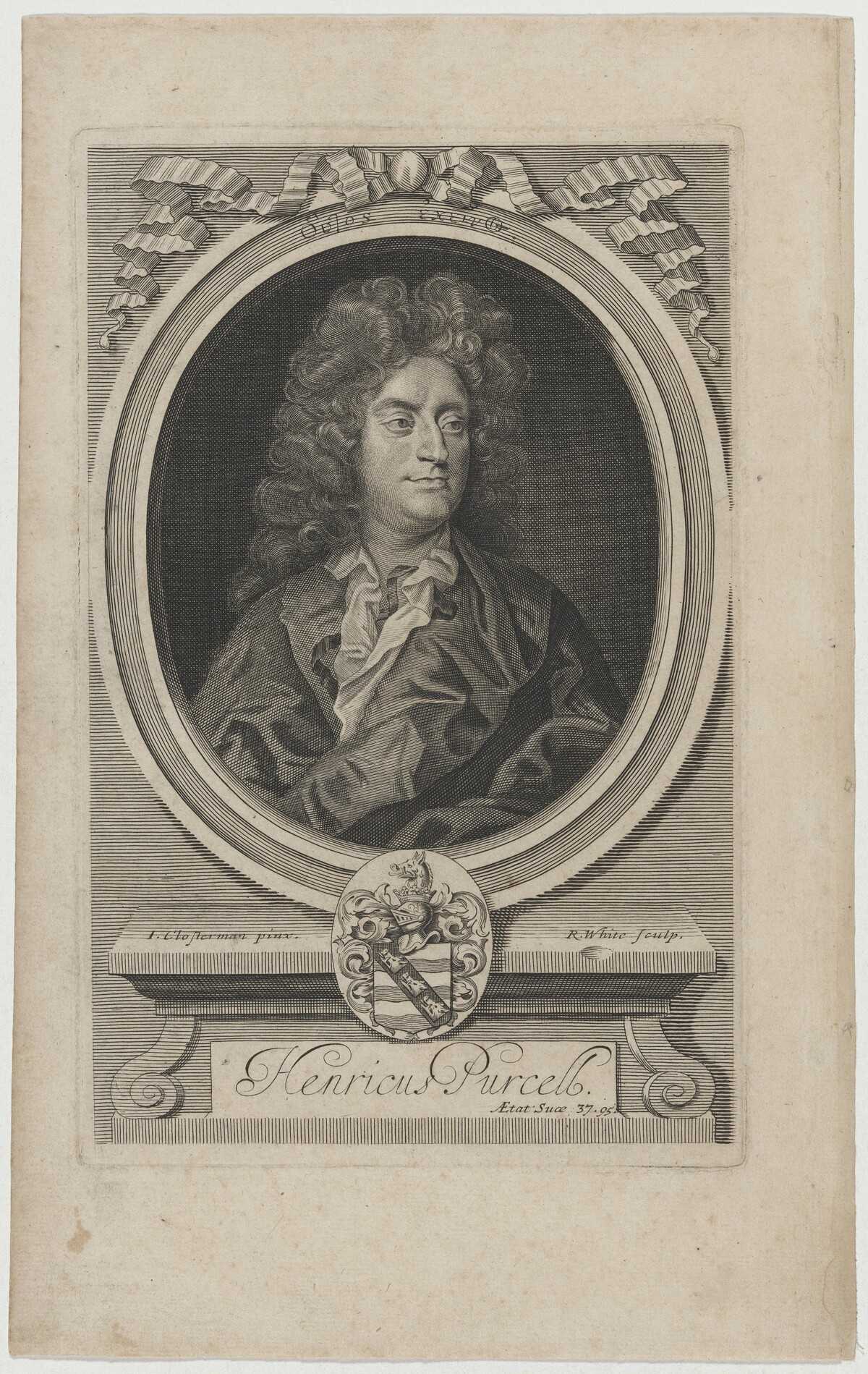 Henry Purcell, Musical Composer by Robert White after Johann Baptist Closterman