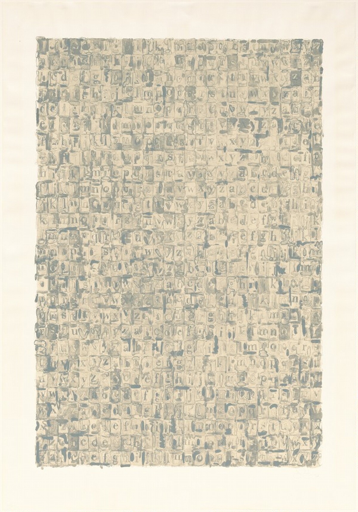 Gray Alphabets by Jasper Johns