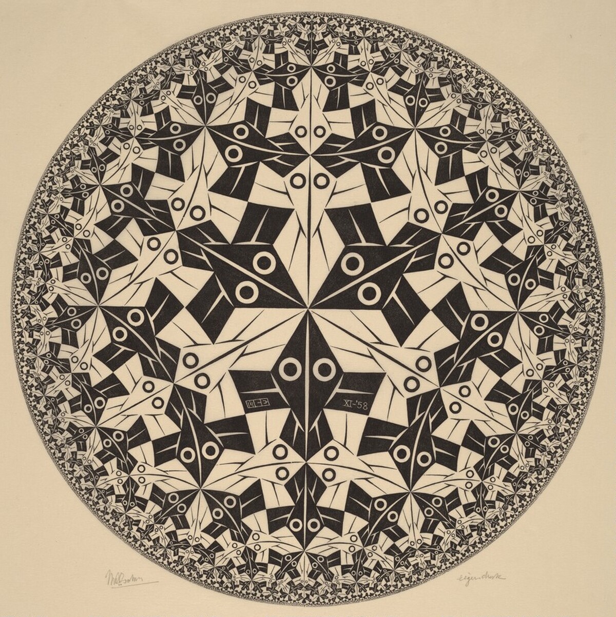 Circle Limit I by M.C. Escher
