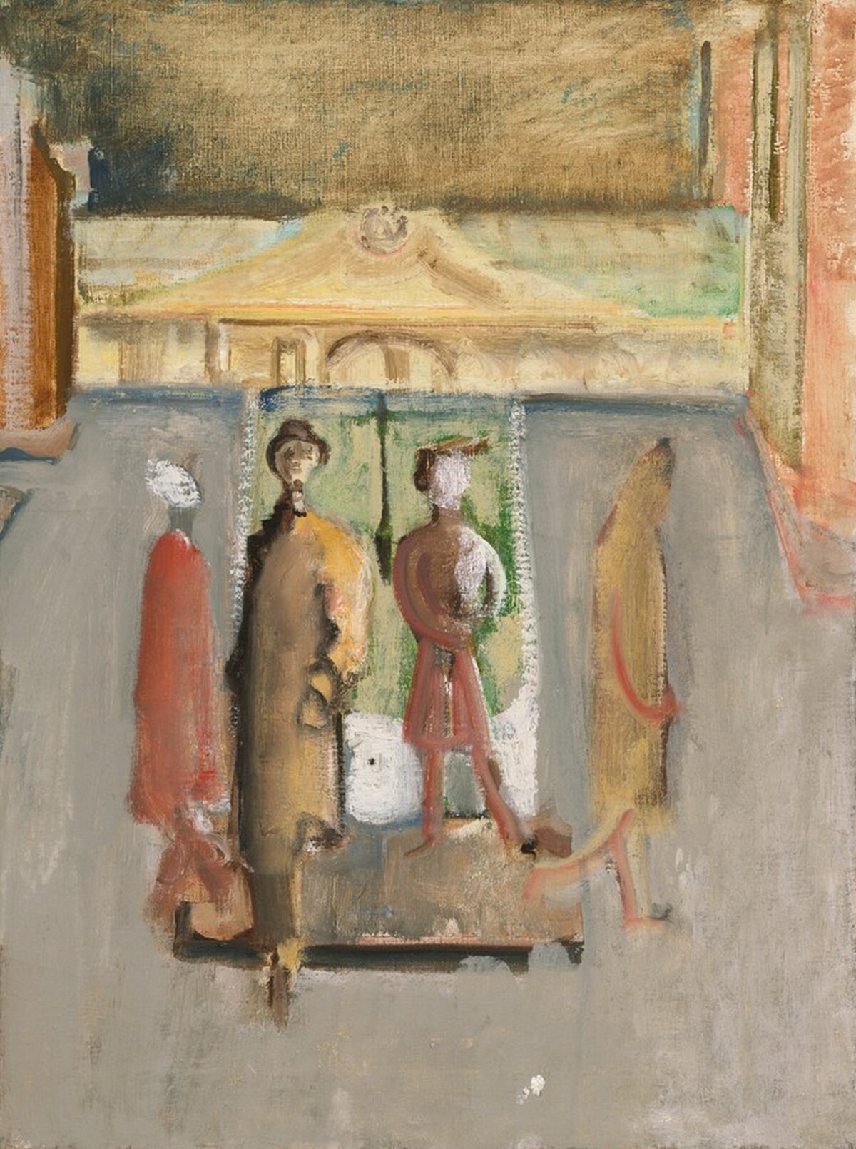 Untitled (four figures in a plaza) by Mark Rothko