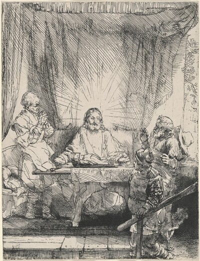 Christ at Emmaus: the Larger Plate