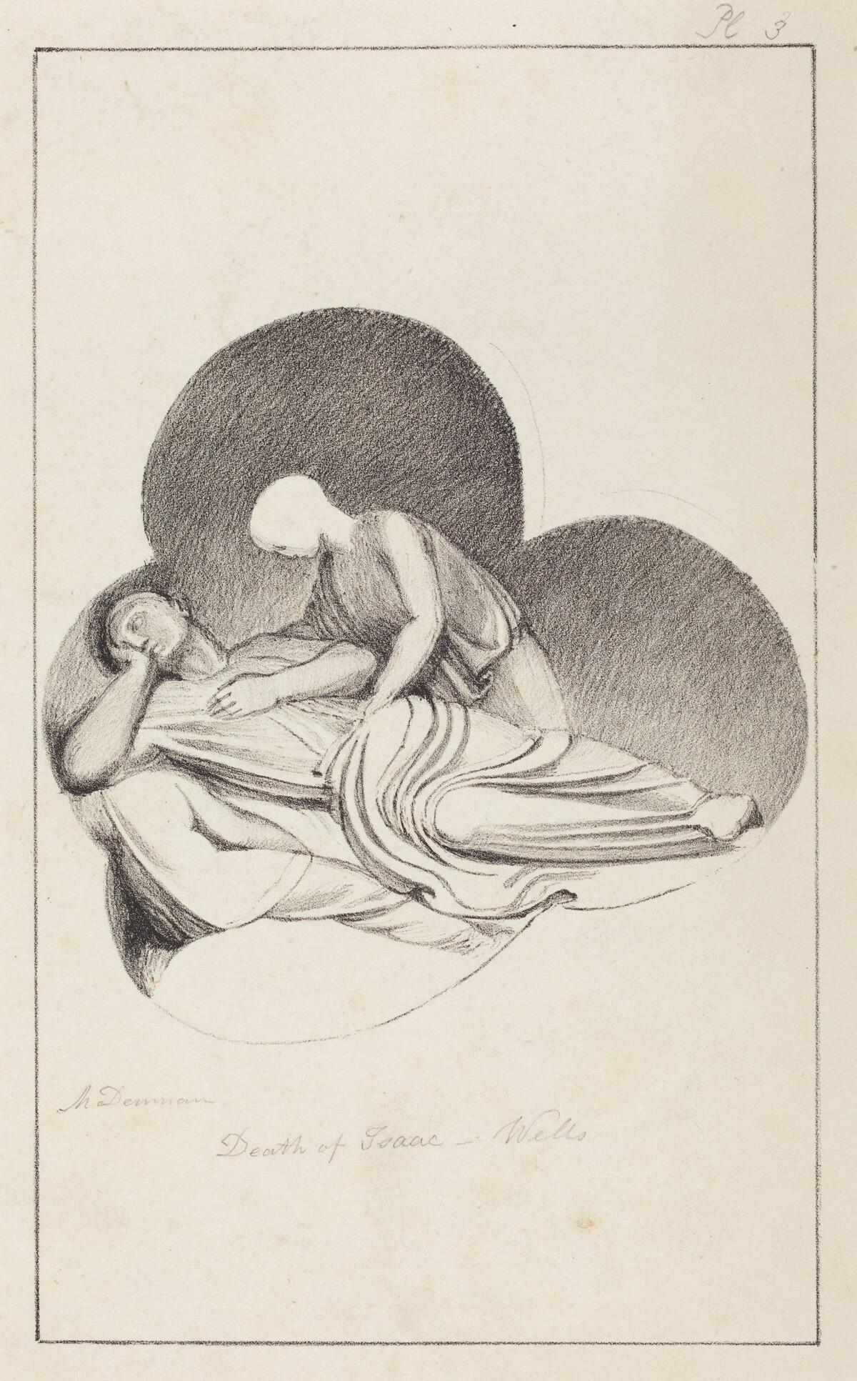 Death of Isaac, from Wells Cathedral by Maria Denman after John Flaxman