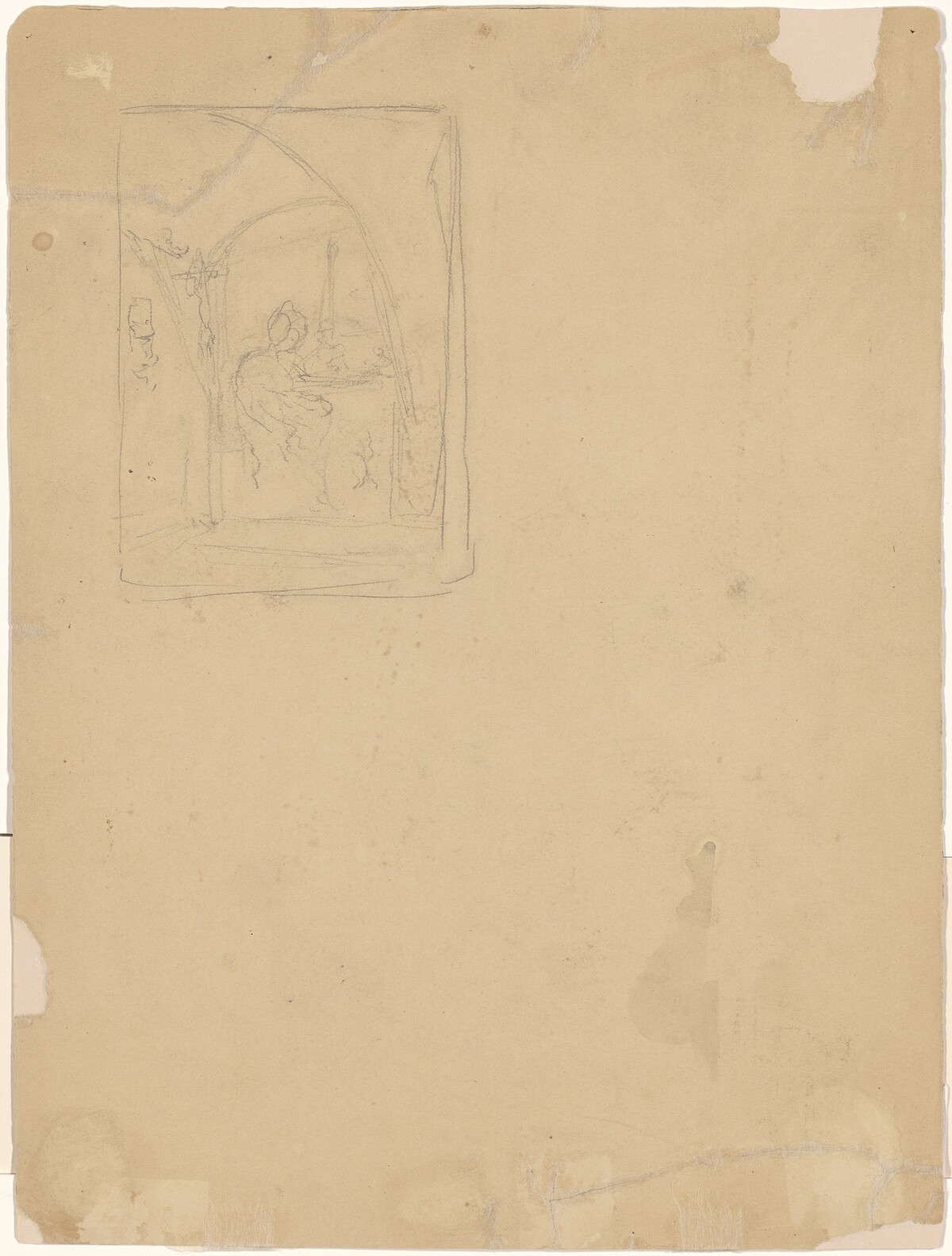 Study of an Interior [verso] by Walter Shirlaw