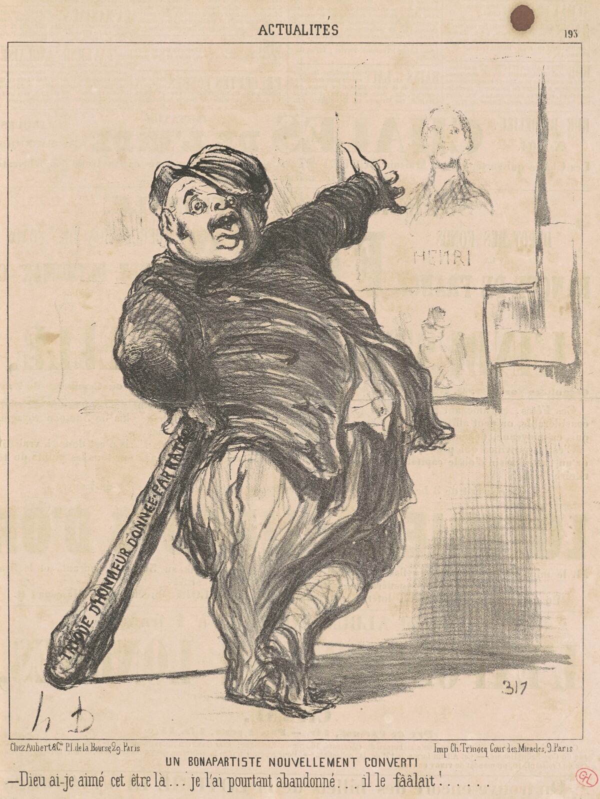 Un Bonapartiste nouvellement converti by Honoré Daumier