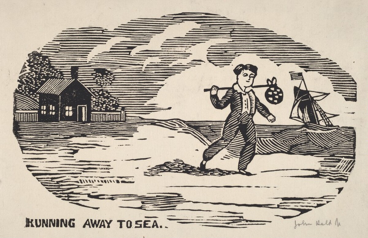 Running Away to Sea by John Held Jr.