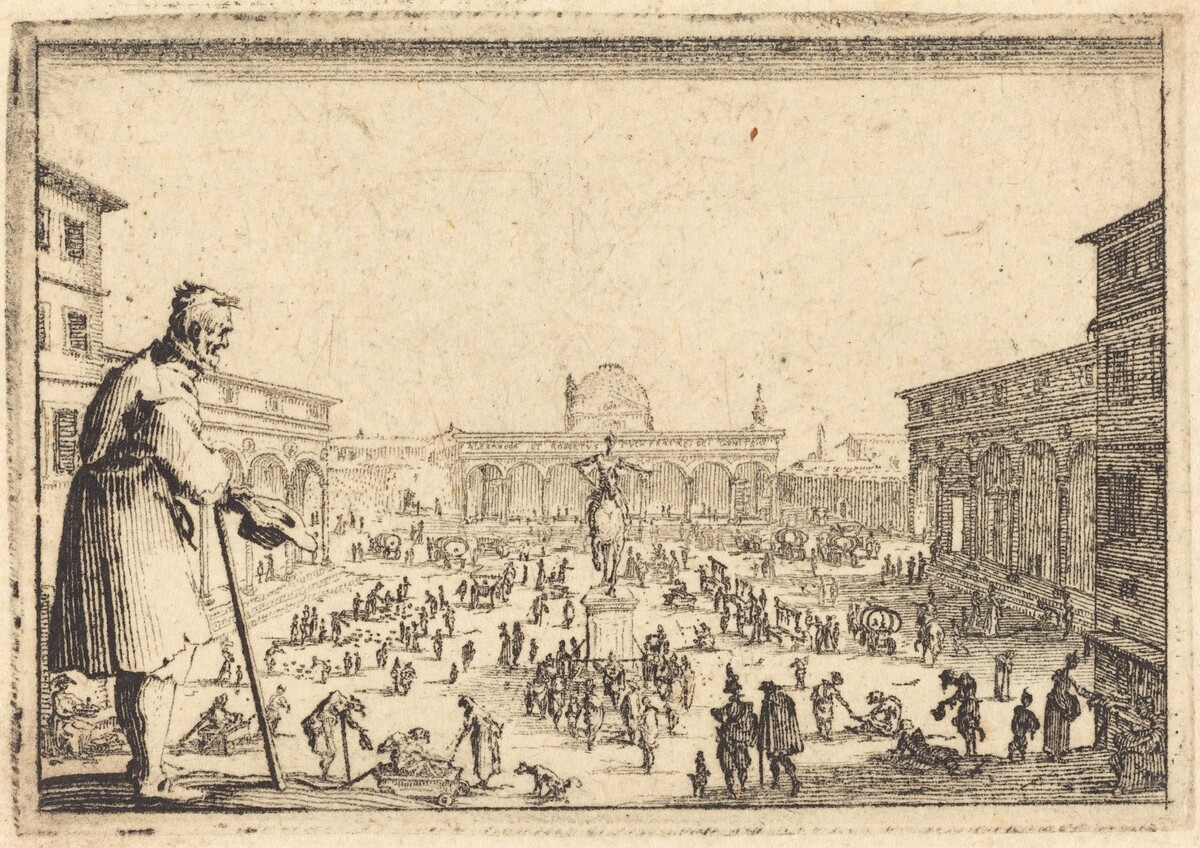 Piazza SS. Annunziata, Florence by Jacques Callot