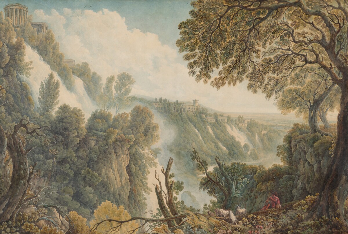 The Waterfalls at Tivoli by Louis Ducros
