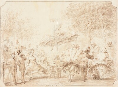 "Taking the Air" in Hyde Park [verso]