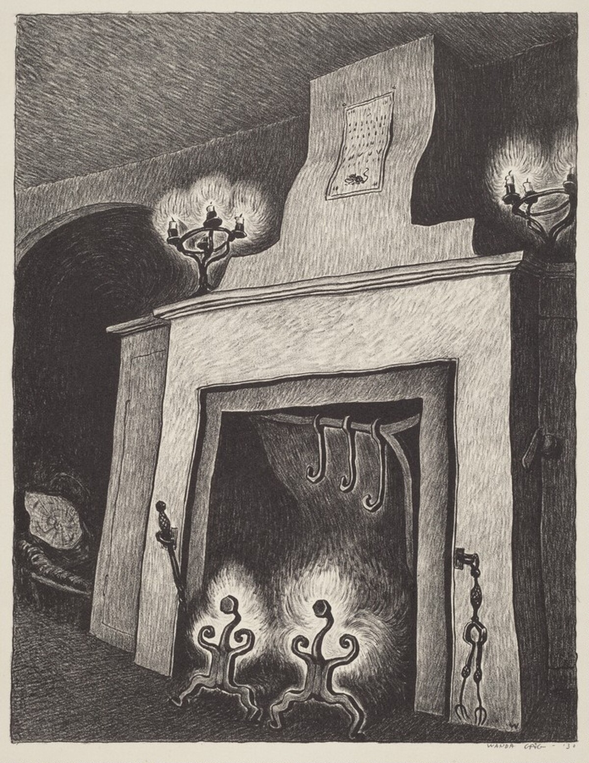 Fireplace by Wanda Gág