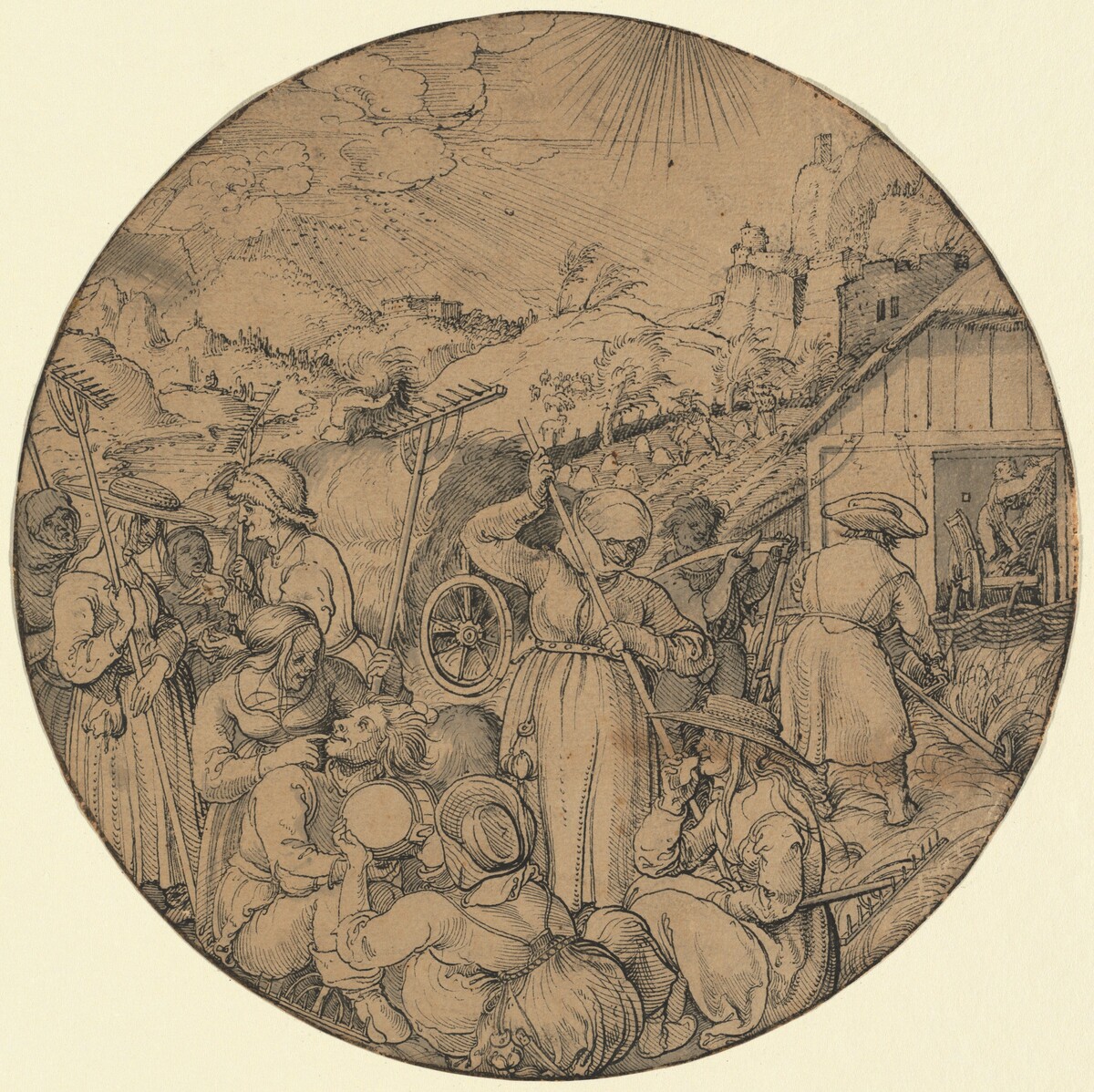 The Hay Harvest (June) by Jörg Breu the Elder