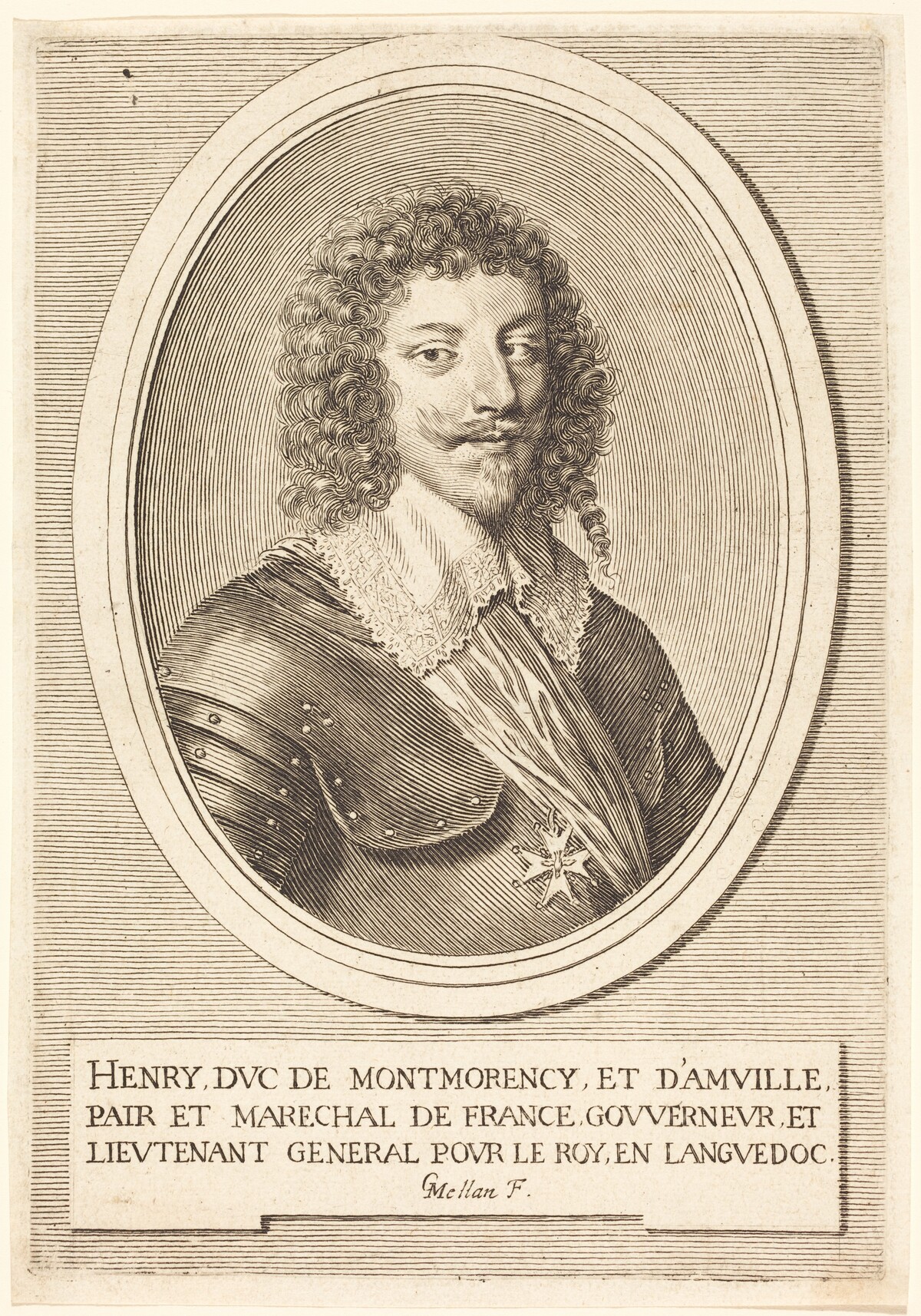 Henri II, Duke of Montmorency by Claude Mellan