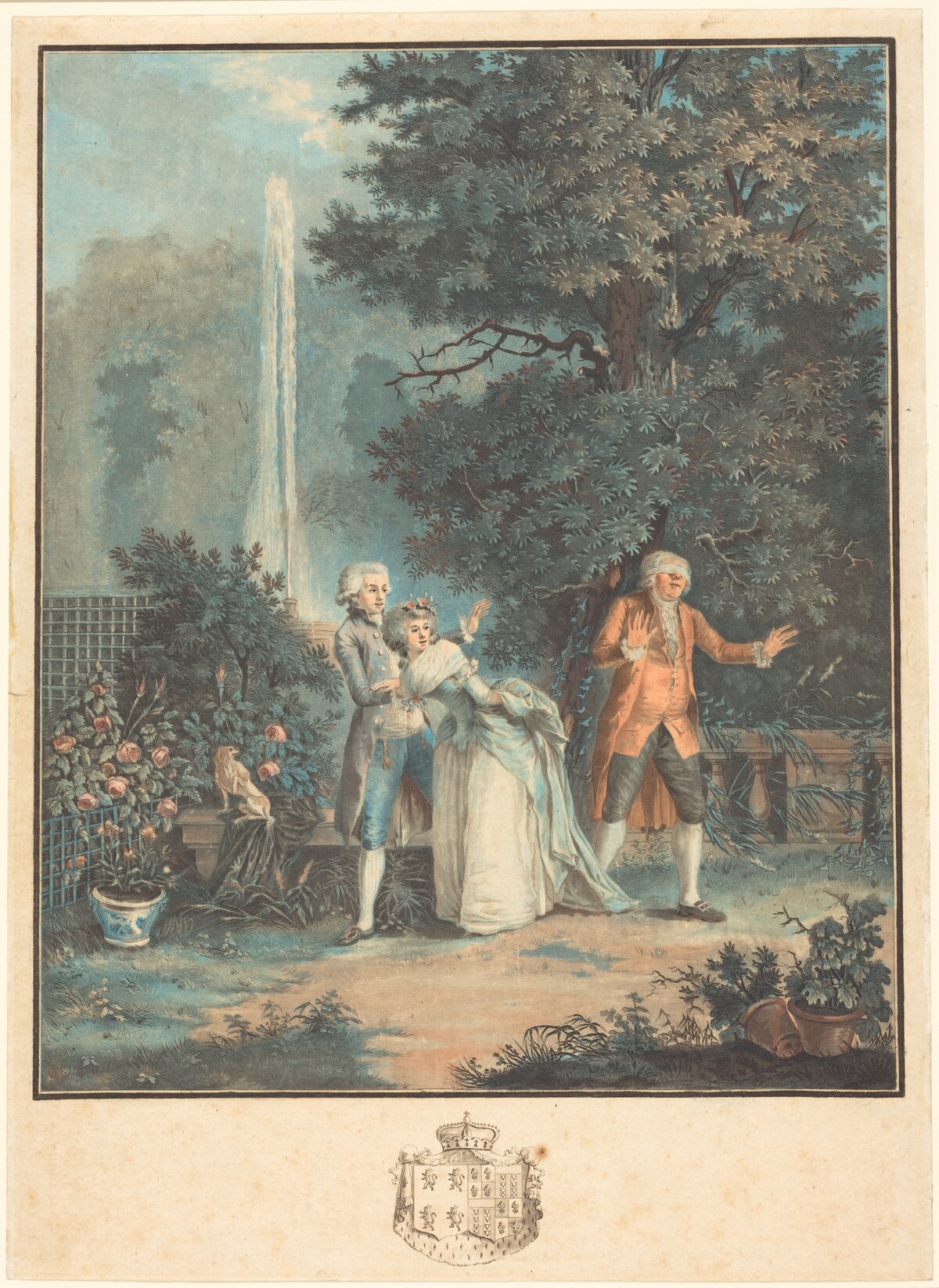 Colin-maillard by Louis Le Coeur after Nicolas Lavreince