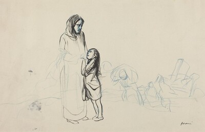 a) Refugees (recto); b) No 2 (verso)