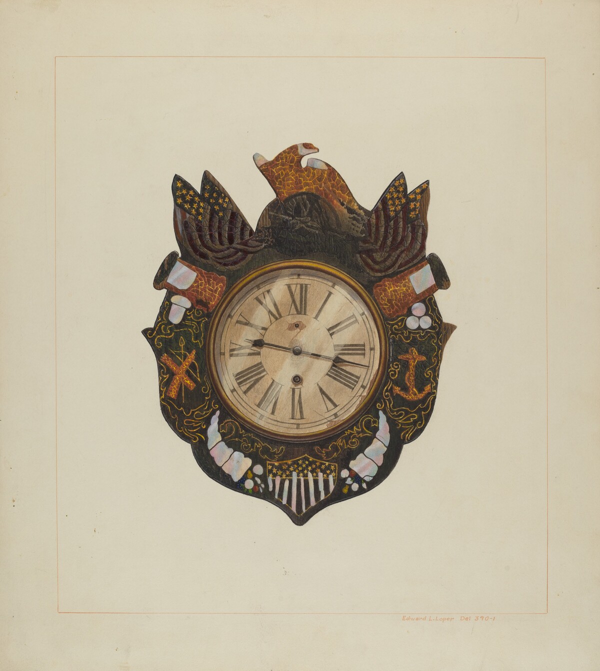 Eight Day Marine Clock by Edward L. Loper