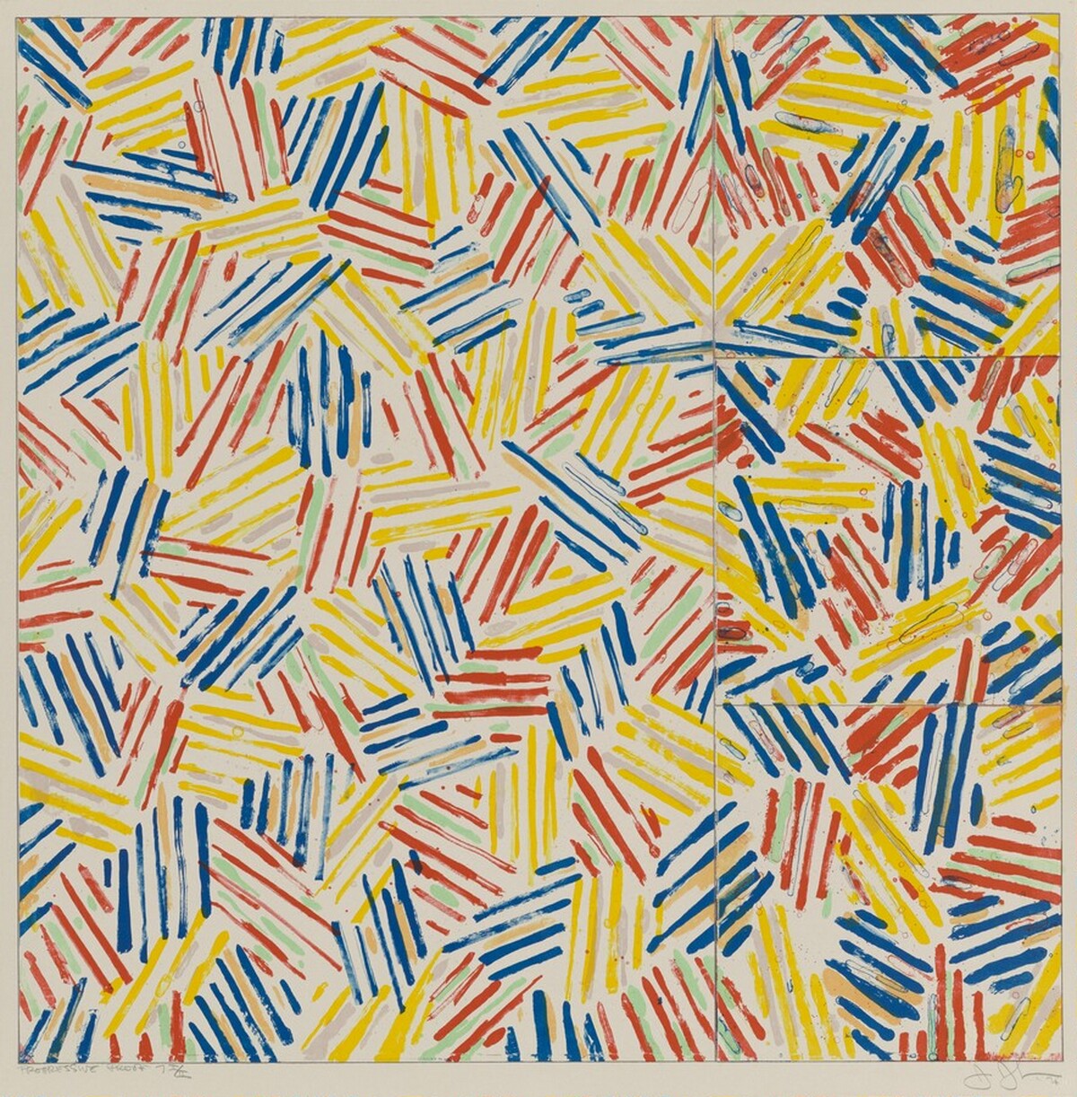#6 (after 'Untitled 1975') [progressive proof 7] by Jasper Johns