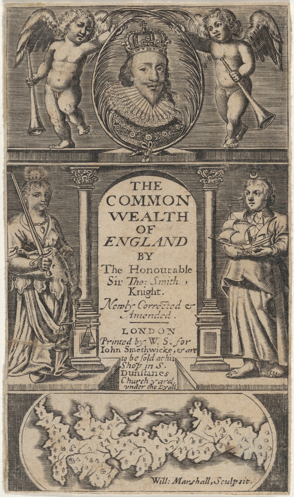 Title Page to Sir Thomas Smith, The Commonwealth of England by William Marshall