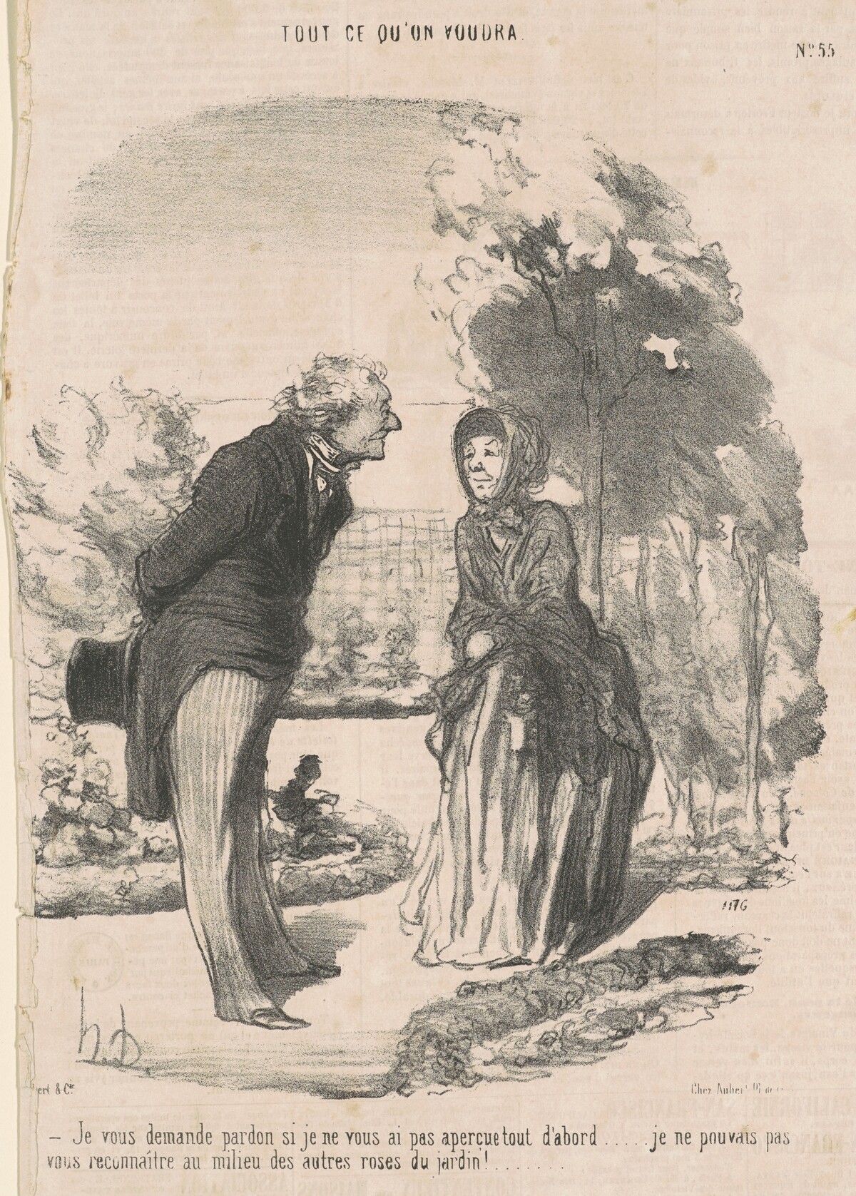 Je vous demande pardo si je ne vous ai pas apercue ... by Honoré Daumier