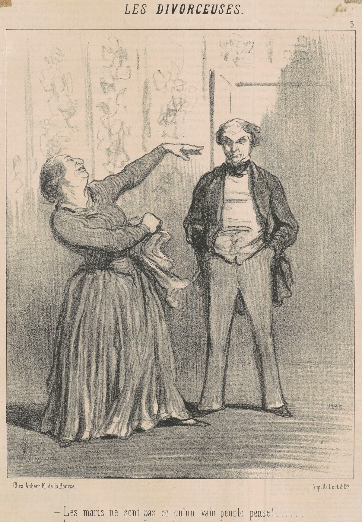Les maris ne sont pas ce qu'un vain peuple pense! by Honoré Daumier