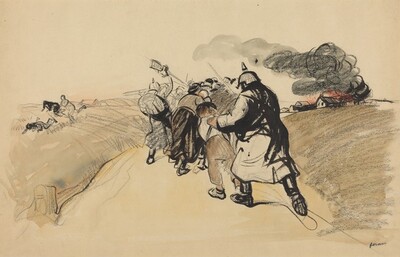 German Raid on a Village
