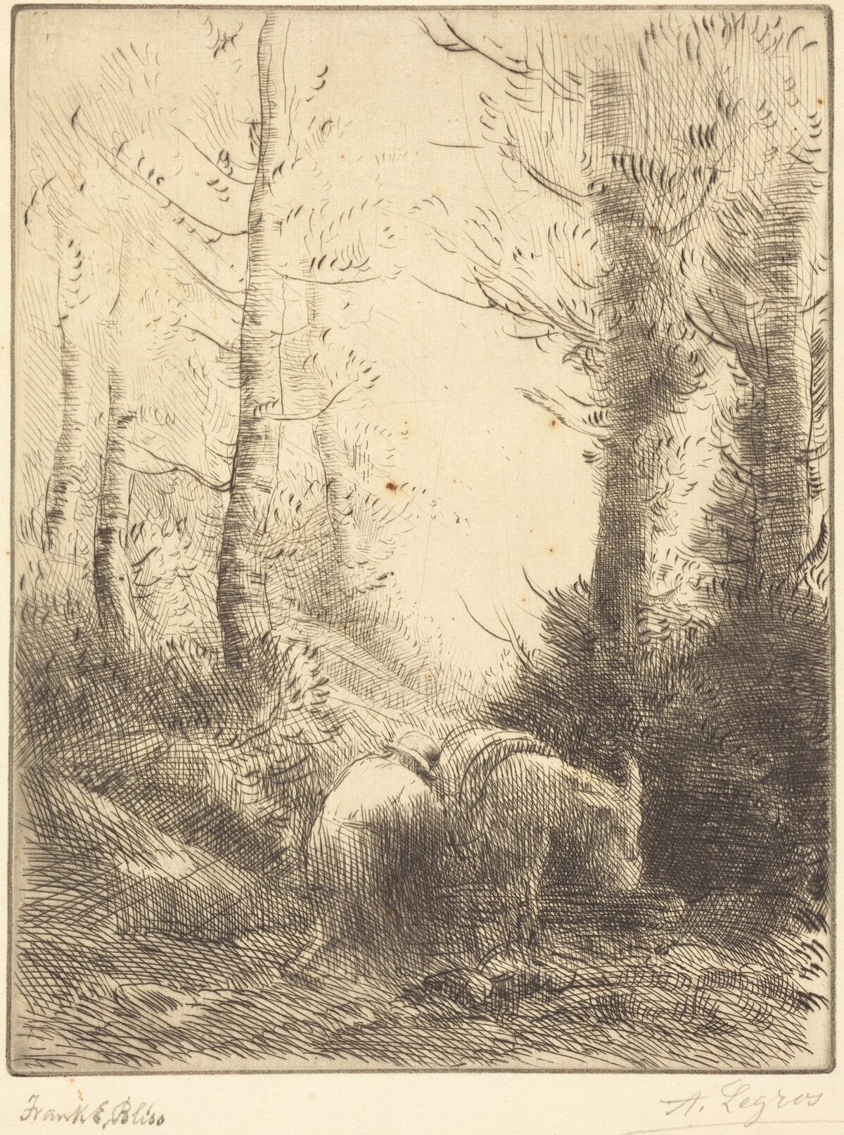 Farmer and His Donkey (Le fermier et son ane) by Alphonse Legros