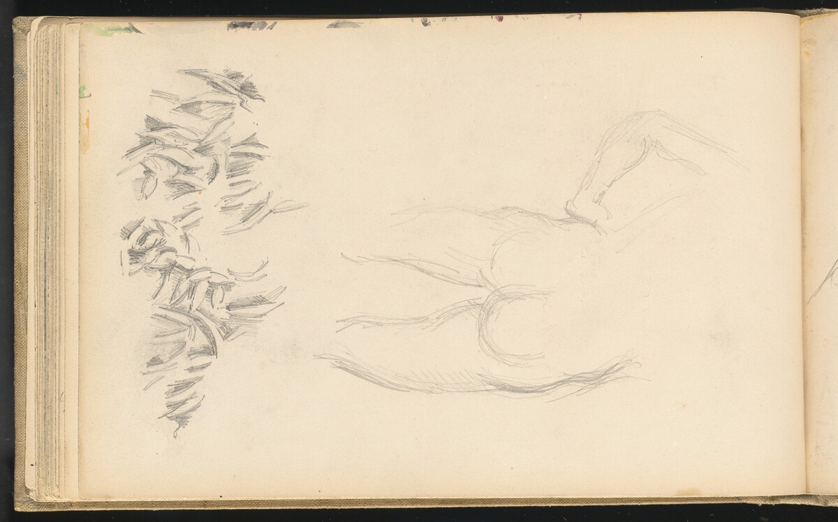 A Nude and Foliage by Paul Cezanne