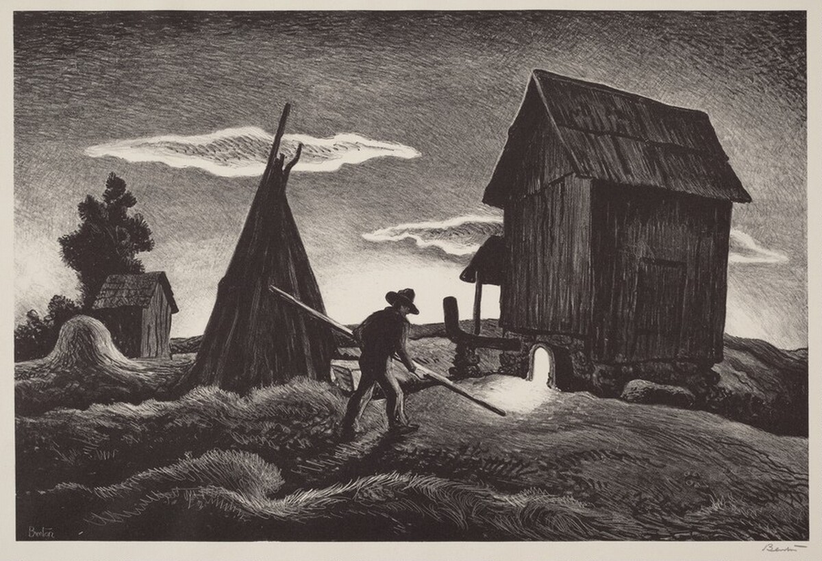 Night Firing by Thomas Hart Benton
