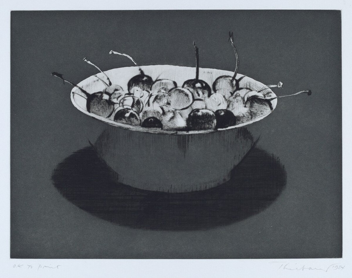 Dark Cherries by Wayne Thiebaud