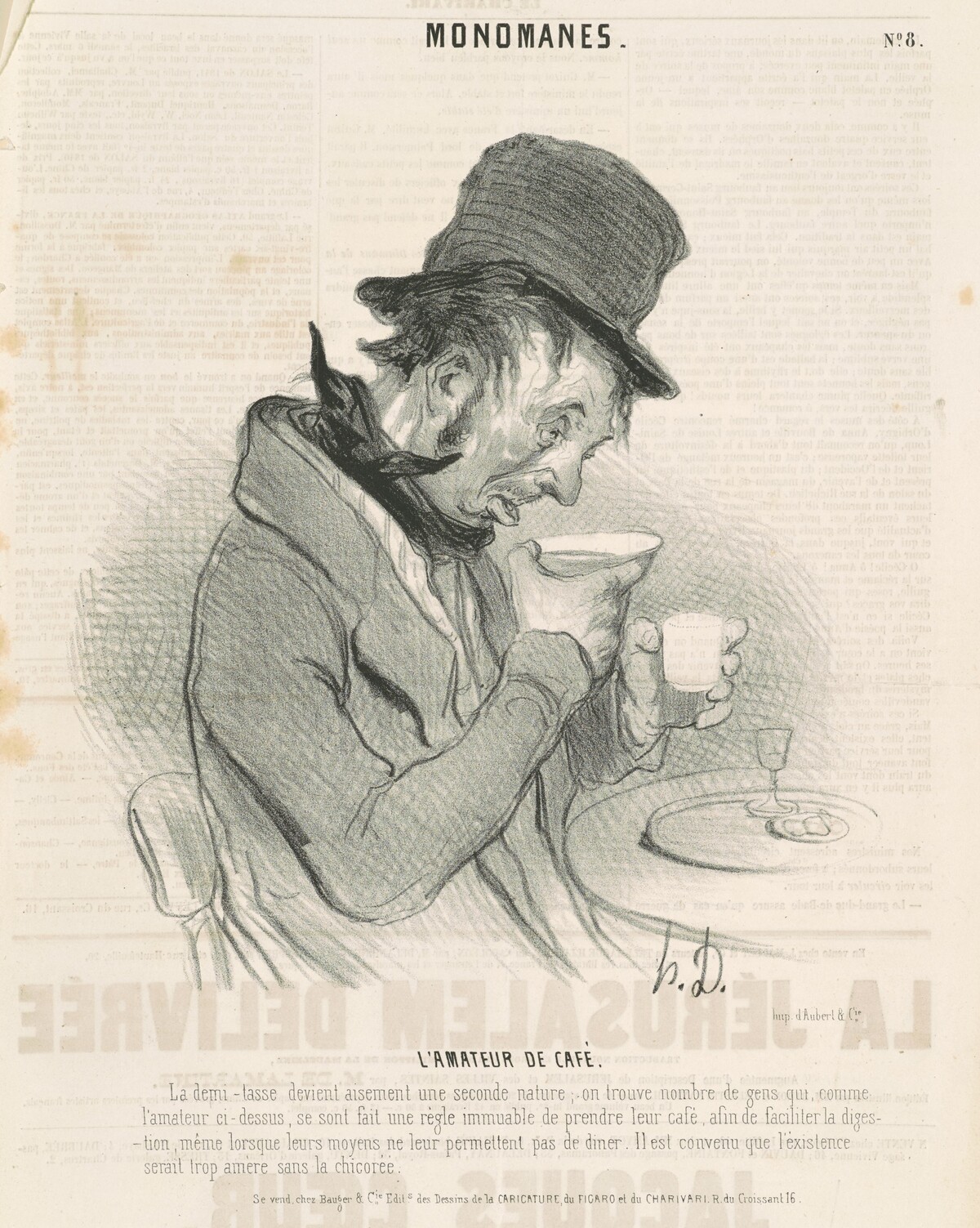 L'amateur de café by Honoré Daumier