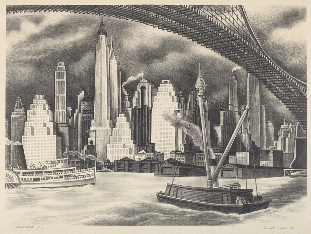 New York Skyline by Ernest Fiene