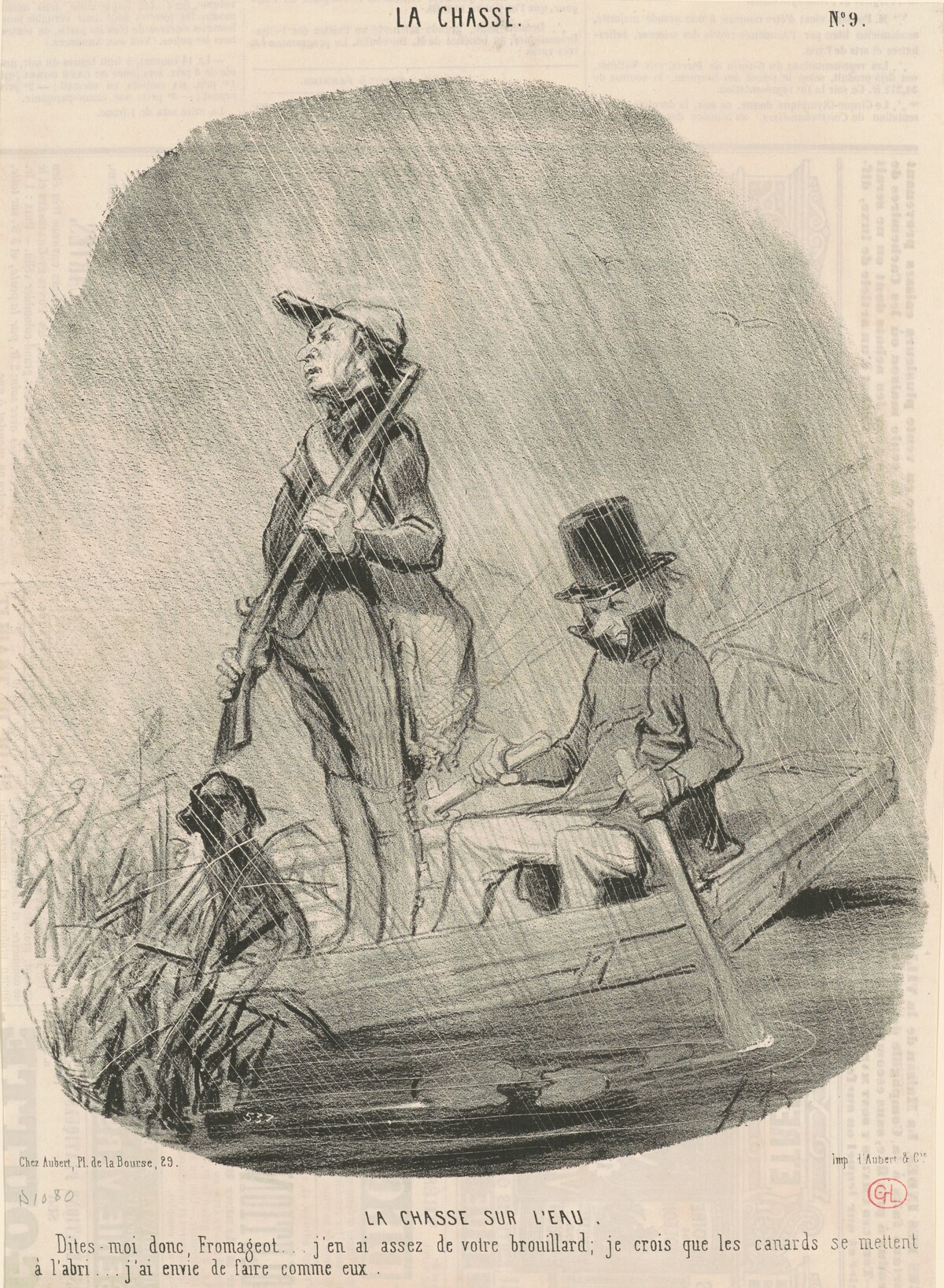 La chasse sur l'eau by Honoré Daumier