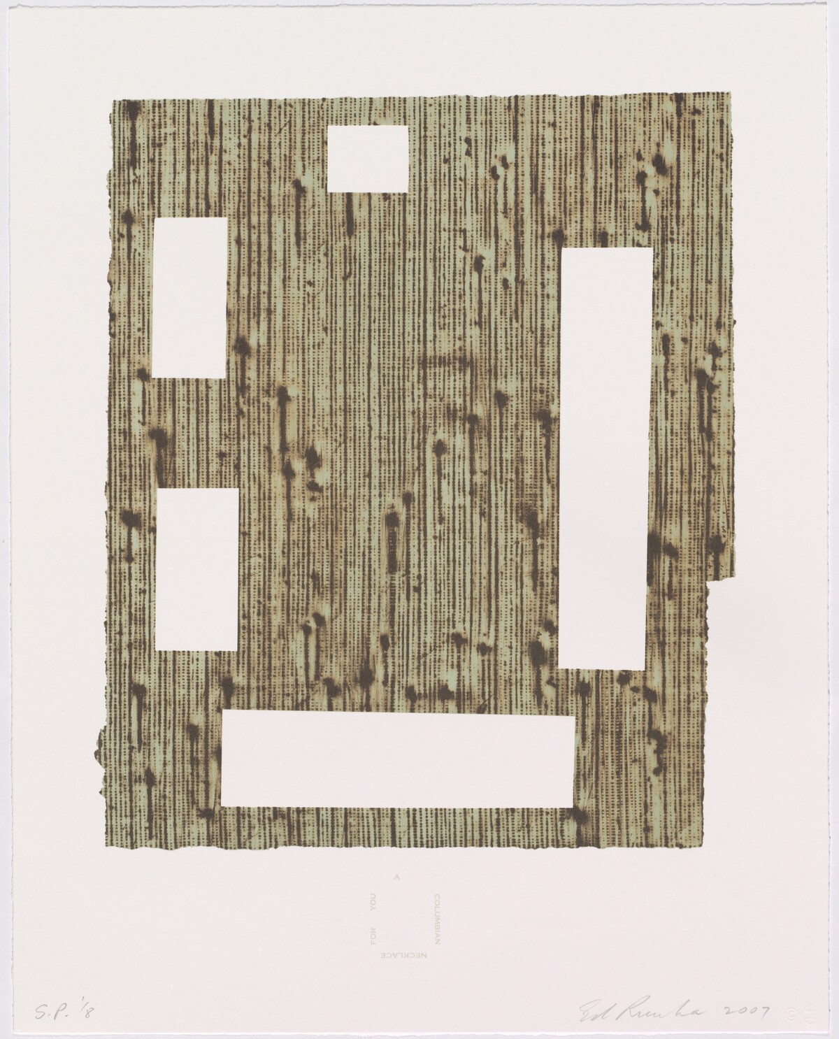 A Columbian Necklace... by Ed Ruscha