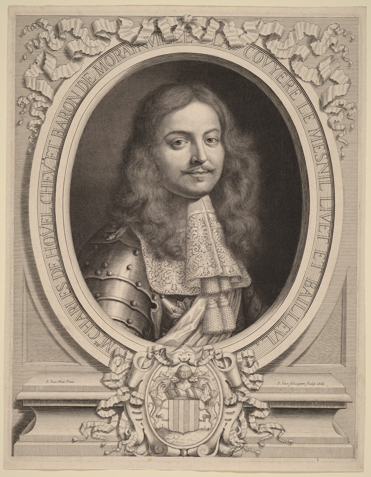 Charles de Houel de Morainville by Peter Ludwig van Schuppen after Pieter van Mol
