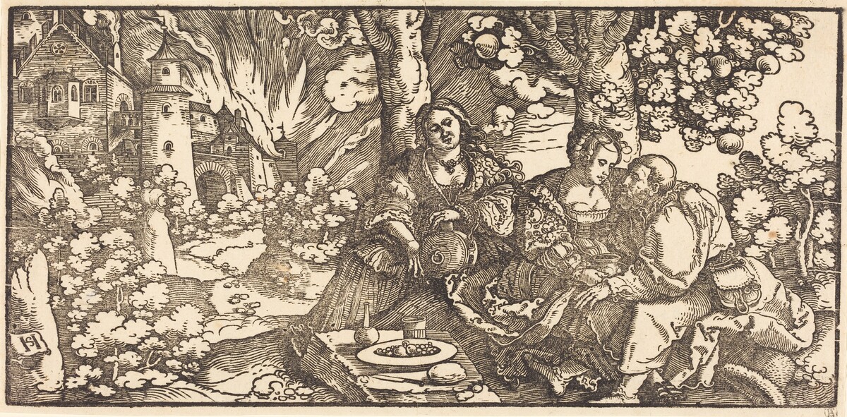 Lot and His Daughters by Hans Leonard Schäufelein