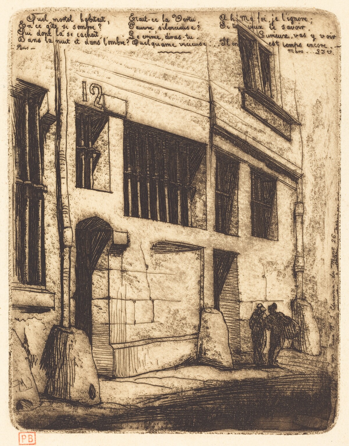 La Rue des Mauvais Garçons, Paris (The Street of the Bad Boys) by Charles Meryon
