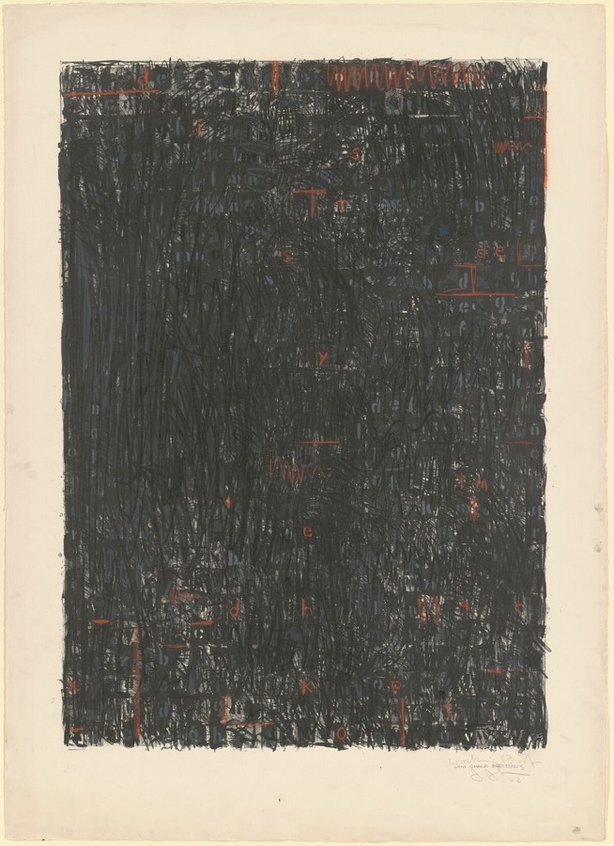 Alphabets [working proof] by Jasper Johns