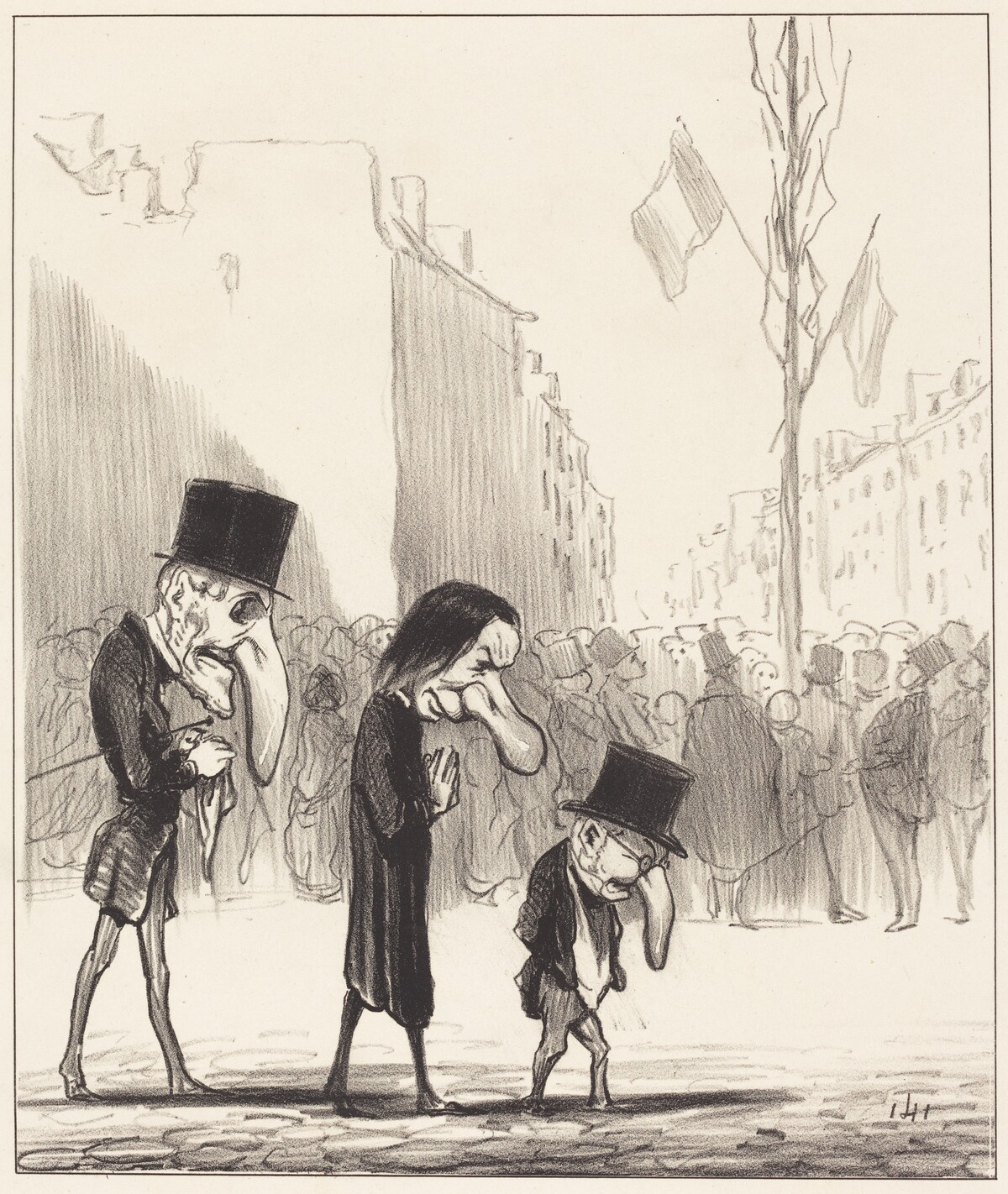 Les Trois petits saints by Honoré Daumier