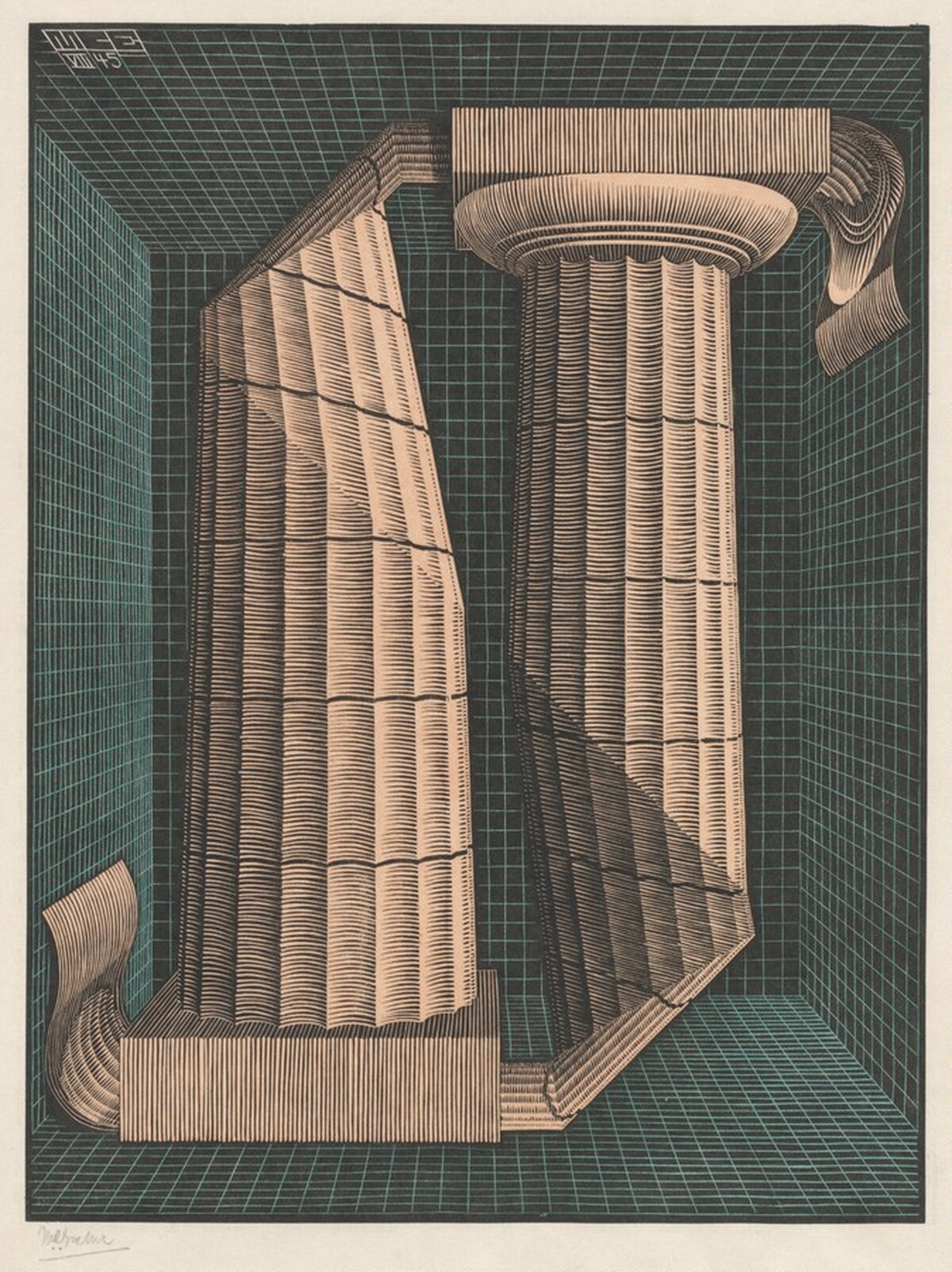 Doric Columns by M.C. Escher