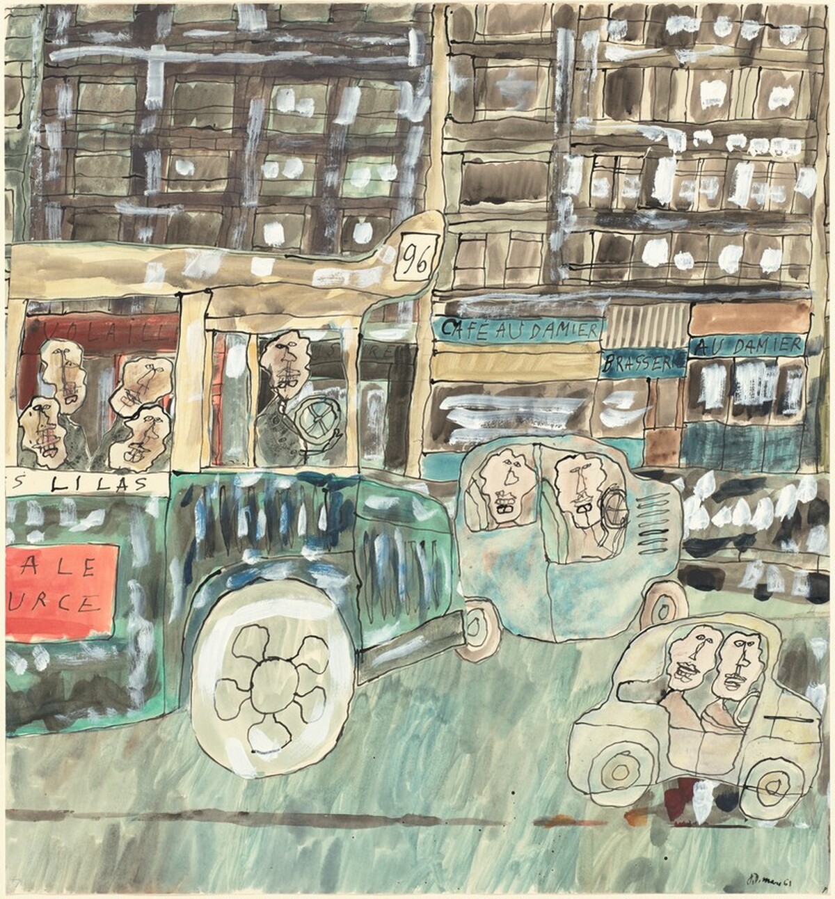 Café au damier by Jean Dubuffet