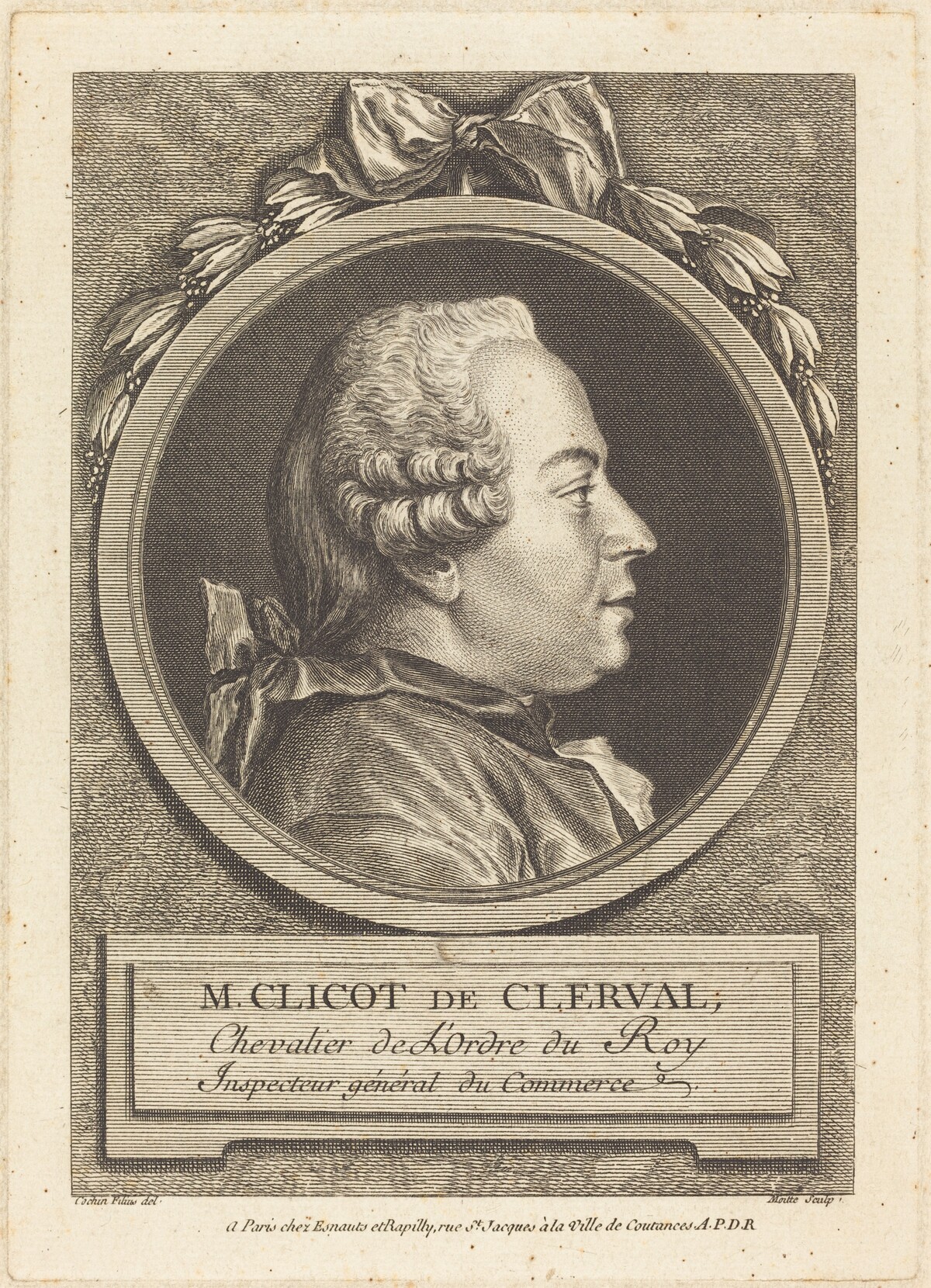M. Clicot de Clerval by Pierre Etienne Moitte after Charles-Nicolas Cochin II