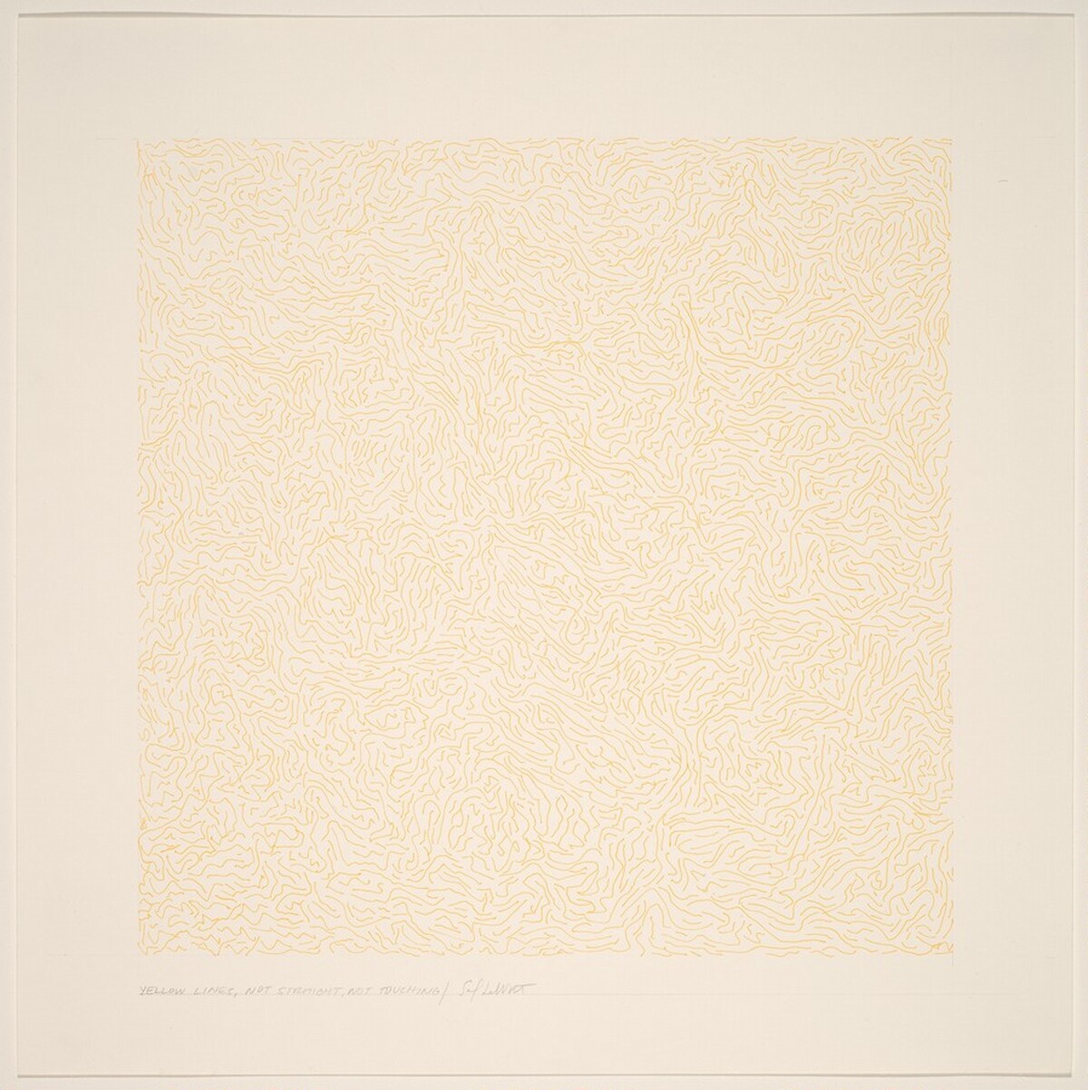 Yellow Lines, Not Straight, Not Touching by Sol LeWitt